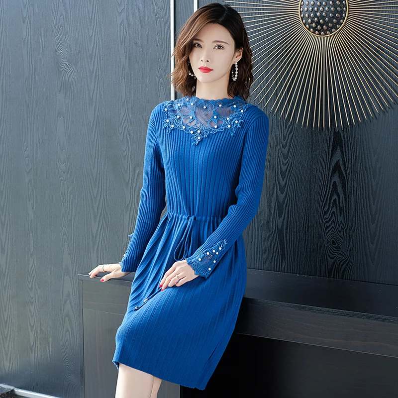 New Arrival Elegant Ladies Lace Sweater Thick Warm Autumn Winter Sweater Dress Long Sleeve
New Arrival Elegant Ladies Lace Sweater Thick Warm Autumn Winter Sweater Dress Long Sleeve