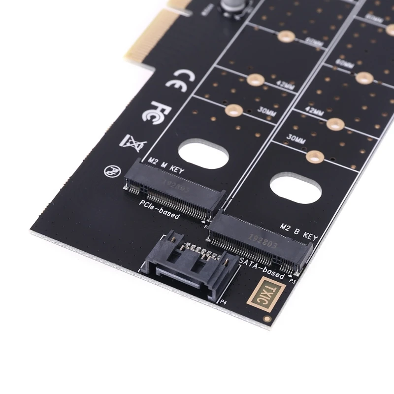 PCIE to M2 M.2 Dual NVMe SSD Adapter M Key B Key SATA Riser Expansion Card 
PCIE to M2 M.2 Dual NVMe SSD Adapter M Key B Key SATA Riser Expansion Card