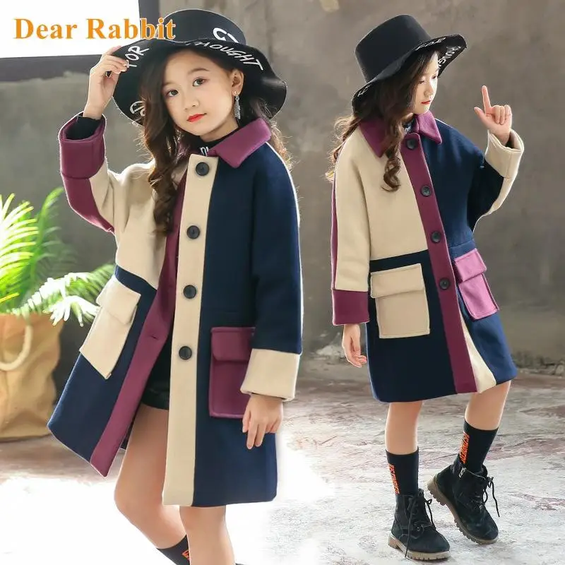 2022 New autumn Winter Woolen clothing Children Windbreaker Girls Fashion Outwear Coat Warm Patchwork Jacket kids clothes 4-16 Y
2022 New autumn Winter Woolen clothing Children Windbreaker Girls Fashion Outwear Coat Warm Patchwork Jacket kids clothes 4-16 Y
