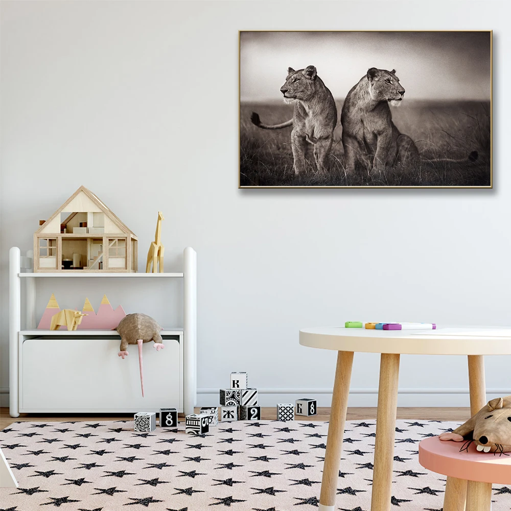 Black and White African Lion Wild Animal Posters and Prints Landscape Canvas Painting Art Nature for Living Room Home Decoration
Black and White African Lion Wild Animal Posters and Prints Landscape Canvas Painting Art Nature for Living Room Home Decoration