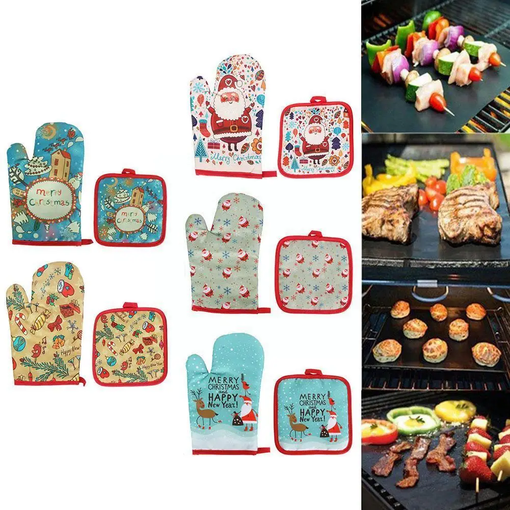 2pcs/set Christmas Oven Mitts Baking Anti-Hot Gloves Year Xmas 2022 Dining New Decoration BBQ Mat Kitchen Pad Party Natal K2J3
2pcs/set Christmas Oven Mitts Baking Anti-Hot Gloves Year Xmas 2022 Dining New Decoration BBQ Mat Kitchen Pad Party Natal K2J3