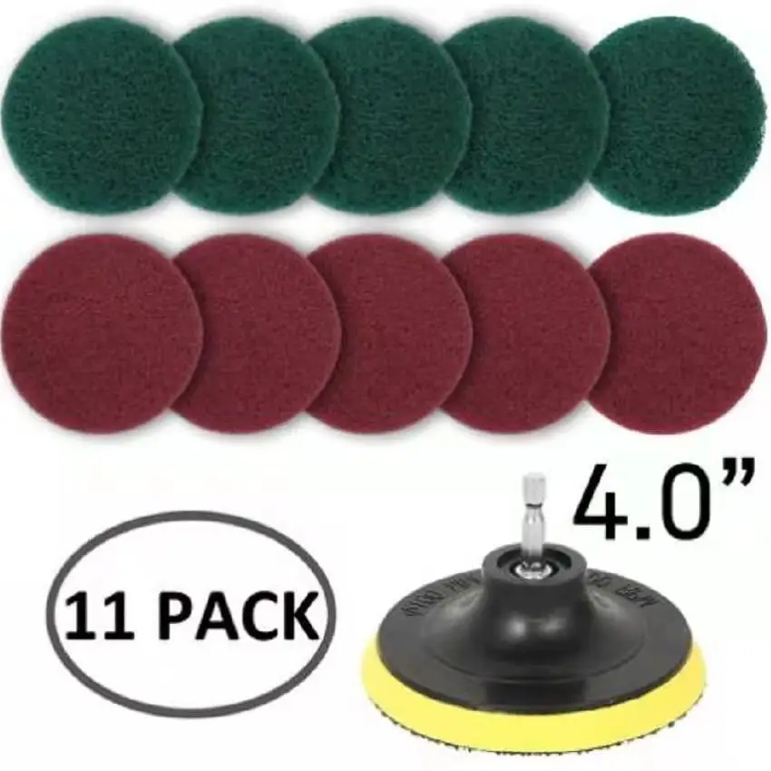 11Pcs 100mm Angle Grinder Scouring Cloth Disc Scour Tools Car Scouring Pad Cleaning Products With Backing Pad
11Pcs 100mm Angle Grinder Scouring Cloth Disc Scour Tools Car Scouring Pad Cleaning Products With Backing Pad