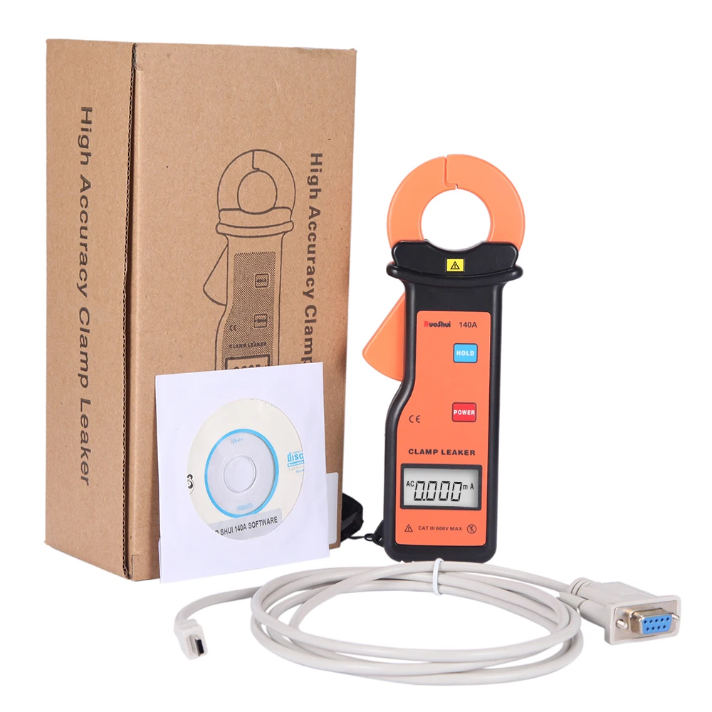 RuoShui 140A Digital Clamp Leaker High Accuracy Leakage Current Clamp Meter LCD Automatic Tester Measure Range 0.000mA60.00A
RuoShui 140A Digital Clamp Leaker High Accuracy Leakage Current Clamp Meter LCD Automatic Tester Measure Range 0.000mA60.00A