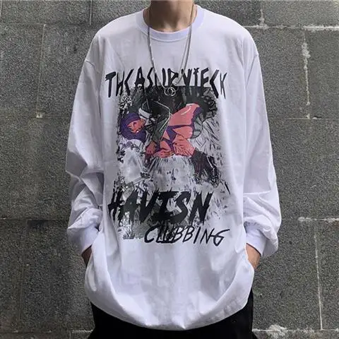 Causal Loose and Plus-sized Oversiza Bottoming Shirt 2D World Cartoon White Printing Couple's Long-Sleeved T-shirt Dropship
Causal Loose and Plus-sized Oversiza Bottoming Shirt 2D World Cartoon White Printing Couple's Long-Sleeved T-shirt Dropship