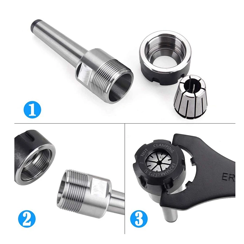 ER25 Collet Set Chuck With MT2 M10 Motor Extension Rod CNC Engraving Machine Or Milling Lathe Tool | Инструменты