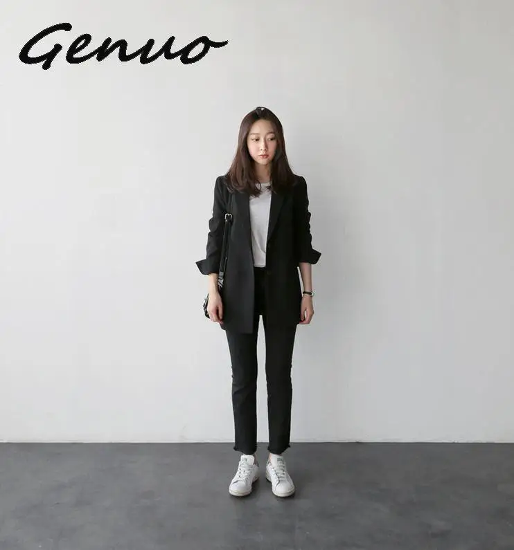 Spring Autumn Blazer Women 2019 Long Sleeve Black Jackets Suit Slim Ladies Blazers Work Wear Jacket Brief Office Lady Coat Women
Spring Autumn Blazer Women 2019 Long Sleeve Black Jackets Suit Slim Ladies Blazers Work Wear Jacket Brief Office Lady Coat Women