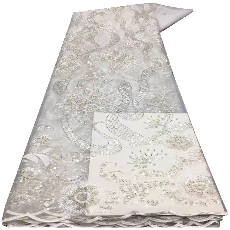 French Tulle Sequins African Lace Fabric 2021 High Quality Embroidery Net Materials 5 Yards Nigerian Lace Fabric XX-265
French Tulle Sequins African Lace Fabric 2021 High Quality Embroidery Net Materials 5 Yards Nigerian Lace Fabric XX-265