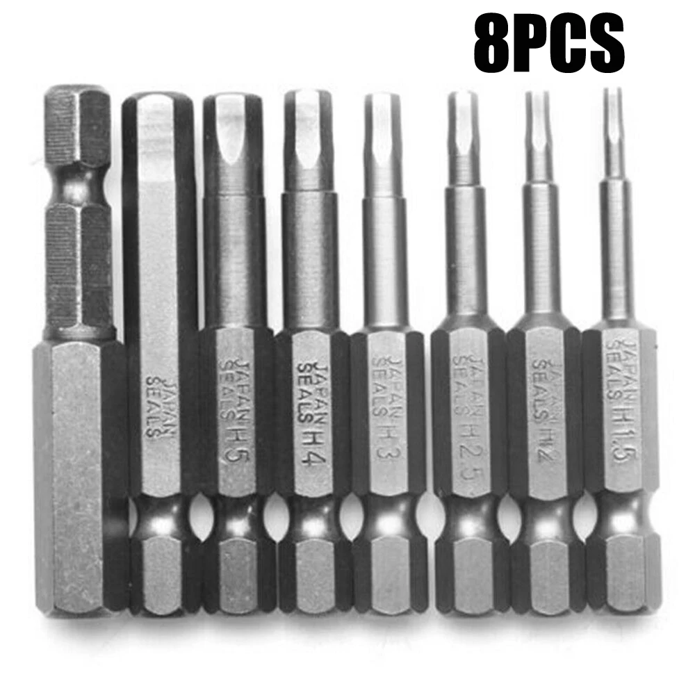 8Pcs H1.5-H8 50mm 1/4in Shank Hex Magnetic Head Screw Driver Screwdriver Bit Set Tamper Proof Security Drill Bit Set Torx Screwd
8Pcs H1.5-H8 50mm 1/4in Shank Hex Magnetic Head Screw Driver Screwdriver Bit Set Tamper Proof Security Drill Bit Set Torx Screwd