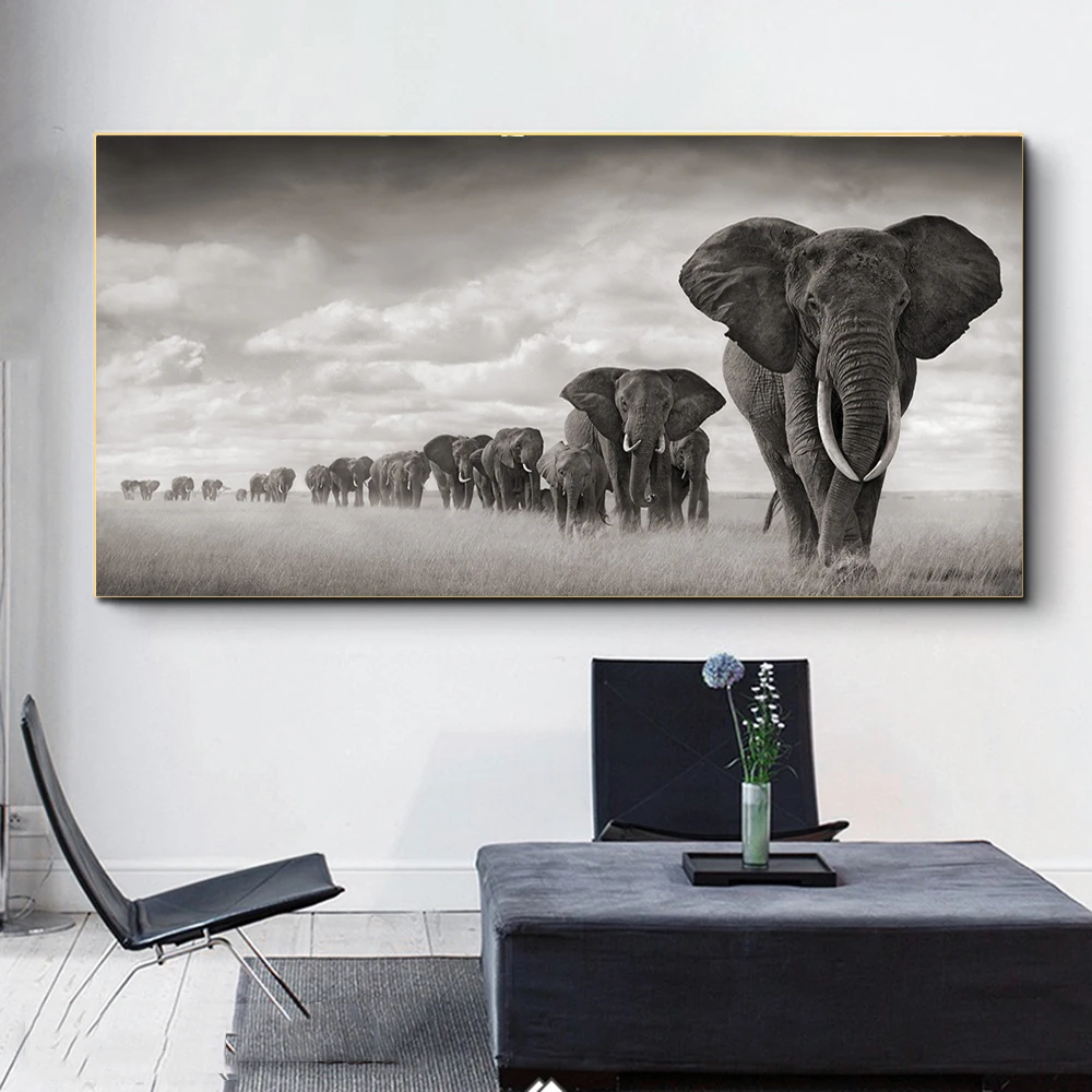 African Wildlife Elephant Herd Art Canvas Print Painting Animals Wall Picture Living Room Modern Home Decoration Poster
African Wildlife Elephant Herd Art Canvas Print Painting Animals Wall Picture Living Room Modern Home Decoration Poster