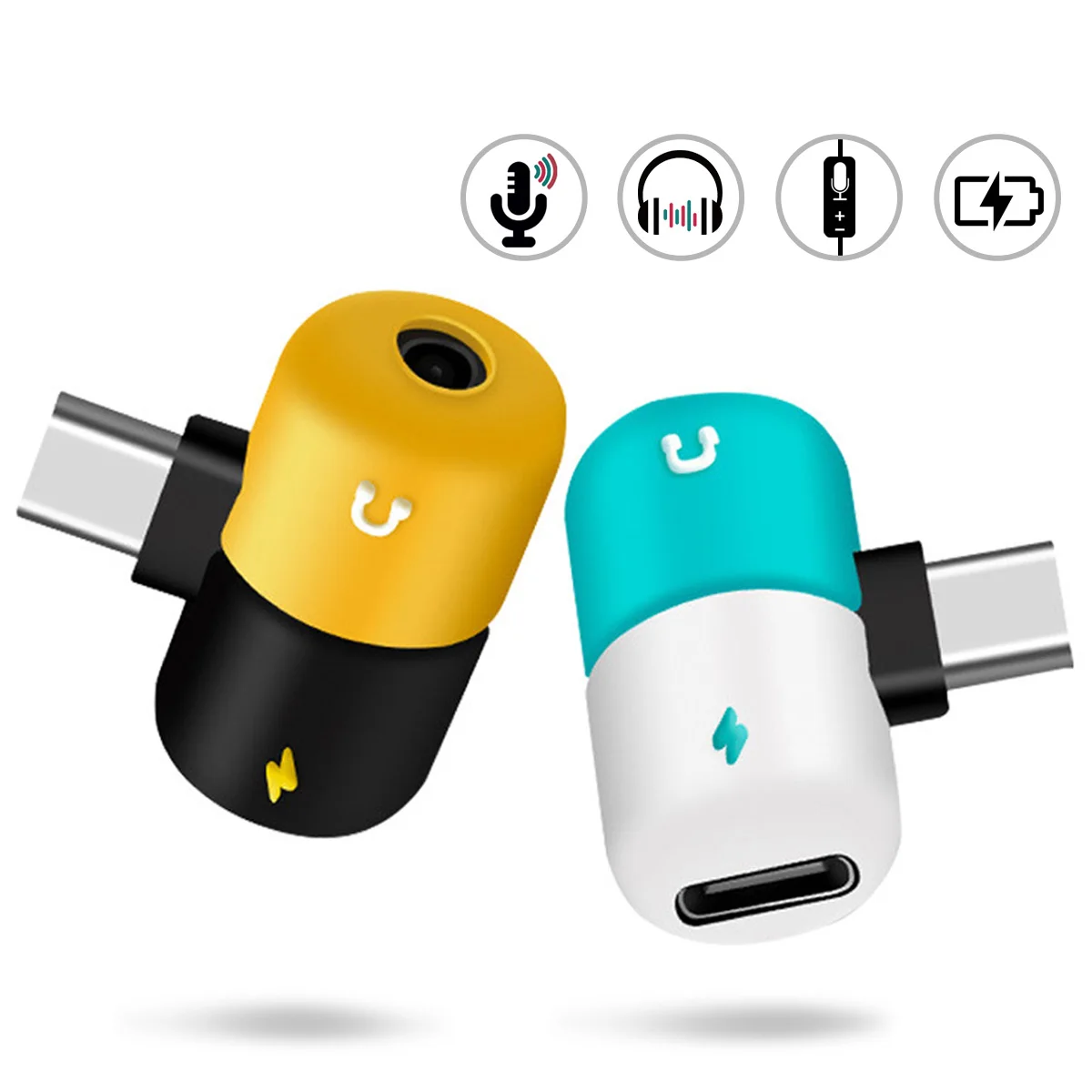 USB Type C Charging Audio Cable Converter Splitter Headphone Adapter 2 in 1 Type C To 3.5 mm Earphone Jack Adapter For Samsung
USB Type C Charging Audio Cable Converter Splitter Headphone Adapter 2 in 1 Type C To 3.5 mm Earphone Jack Adapter For Samsung