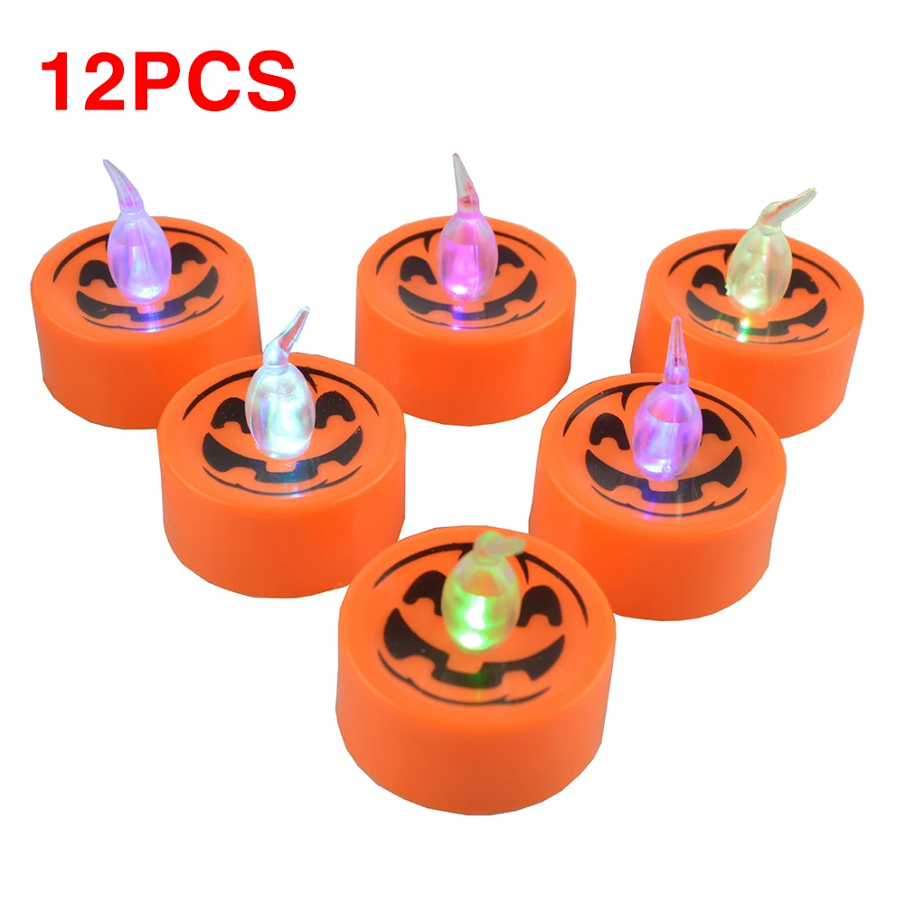 12pcs/set Tea Light Party Flameless Candle Holiday Lighting Battery Operated Halloween Pumpkin Festival Flickering Atmosphere
12pcs/set Tea Light Party Flameless Candle Holiday Lighting Battery Operated Halloween Pumpkin Festival Flickering Atmosphere