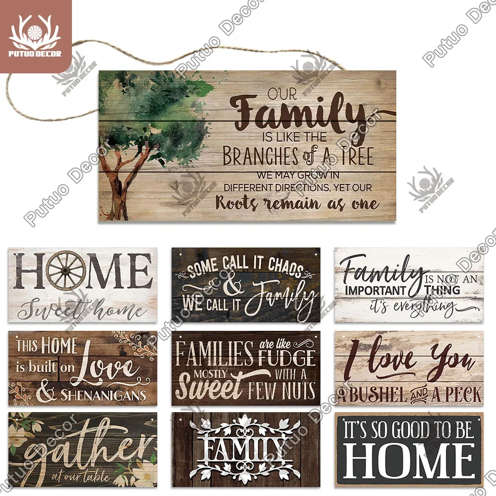 Putuo Decor Home Wooden Signs Family Wood Wall Plaque Wood Art Home Decor for Friendship Wooden Pendant Home Wall Decoration
Putuo Decor Home Wooden Signs Family Wood Wall Plaque Wood Art Home Decor for Friendship Wooden Pendant Home Wall Decoration
