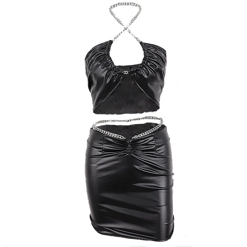 Summer Beach Dress For Women 2021 Clothes Bikini Cover Sexy Accused Pu Leather Hollow Out Chain Neck Fold Zipper Short Skirt
Summer Beach Dress For Women 2021 Clothes Bikini Cover Sexy Accused Pu Leather Hollow Out Chain Neck Fold Zipper Short Skirt