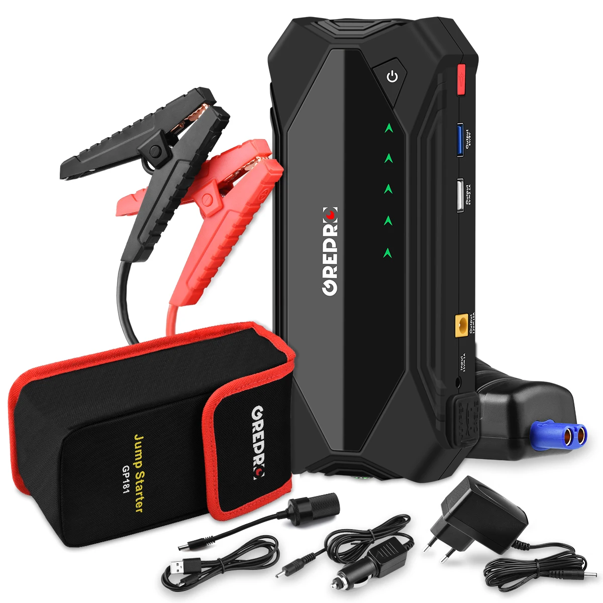 H GREPRO Car Jump Starter Power Bank 1500A Car Booster Auto 12V Starting Device Portable Emergency Start Battery Charger Gas
H GREPRO Car Jump Starter Power Bank 1500A Car Booster Auto 12V Starting Device Portable Emergency Start Battery Charger Gas