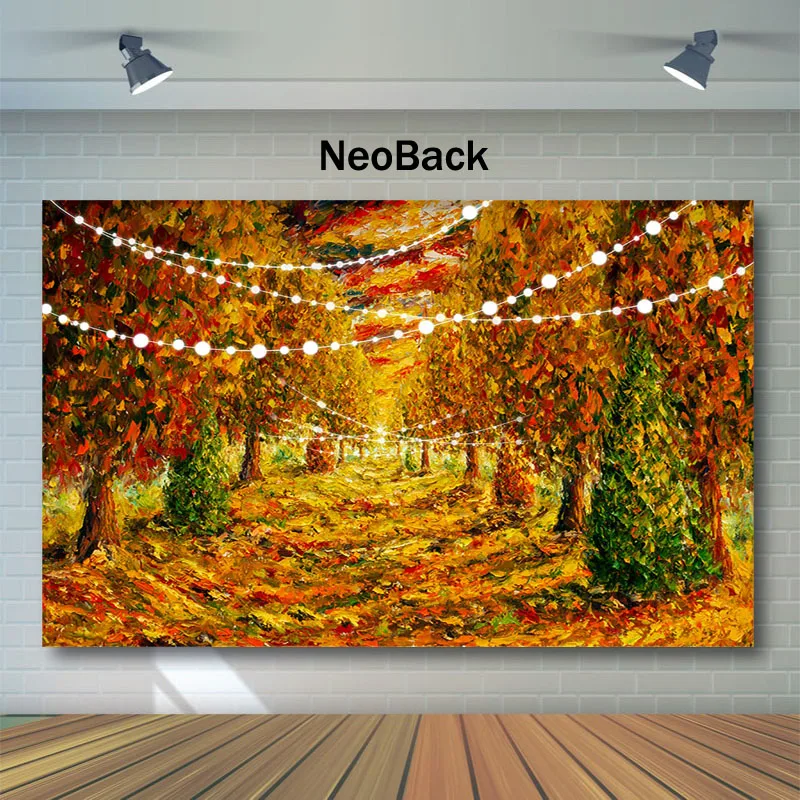 NeoBack Autumn Oil Painting Backdrop Natural Scenery Forest Maple Leaf Photography Backdrop Dessert Table Decor Props Background
NeoBack Autumn Oil Painting Backdrop Natural Scenery Forest Maple Leaf Photography Backdrop Dessert Table Decor Props Background