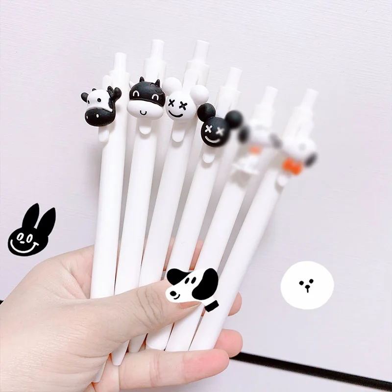 48 pcs/lot Creative Animal Dog Cow Press Gel Pen Cute 0.5mm Black ink Signature Pens Promotional Gift Stationery School Supplies
48 pcs/lot Creative Animal Dog Cow Press Gel Pen Cute 0.5mm Black ink Signature Pens Promotional Gift Stationery School Supplies