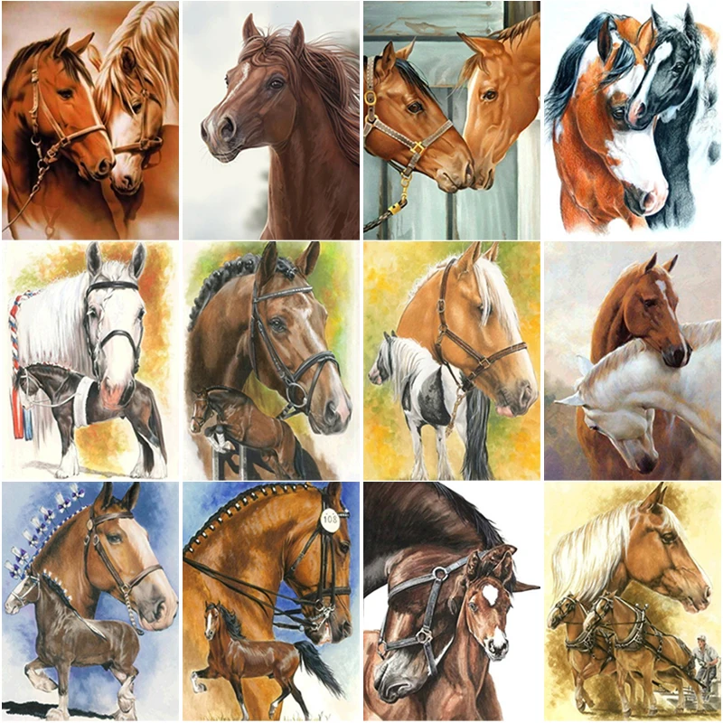 New 5D DIY Animals Diamond Painting Horse Diamond Embroidery Cross Stitch Full Square Round Drill Manual Crafts Home Decor Gift
New 5D DIY Animals Diamond Painting Horse Diamond Embroidery Cross Stitch Full Square Round Drill Manual Crafts Home Decor Gift