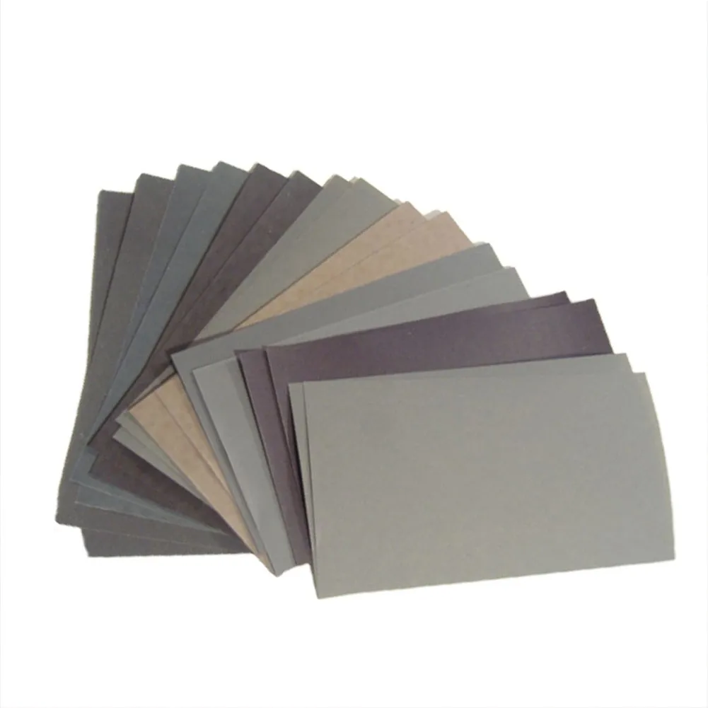 15Pcs Sand Paper Sheets 150/180/240/400/600/800/2000/5000/7000 Grit Polishing Car Metal Glass Ceramics Wood Wet /Dry Sandpaper
15Pcs Sand Paper Sheets 150/180/240/400/600/800/2000/5000/7000 Grit Polishing Car Metal Glass Ceramics Wood Wet /Dry Sandpaper