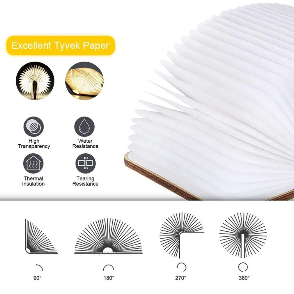 Led Folding Flip Book Light Wooden White Maple Monochrome Warm Light Foldable Book Desk Durable Night Light
Led Folding Flip Book Light Wooden White Maple Monochrome Warm Light Foldable Book Desk Durable Night Light