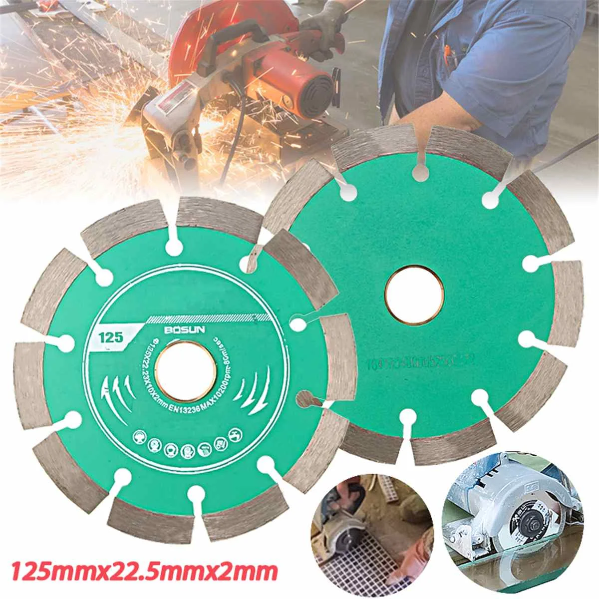 1pcs 125mm Metal Alloy Diamond Saw Blade Wheel Cutting Disc for Concrete Marble Masonry Tile Thickness 2mm Engineering Cutting
1pcs 125mm Metal Alloy Diamond Saw Blade Wheel Cutting Disc for Concrete Marble Masonry Tile Thickness 2mm Engineering Cutting