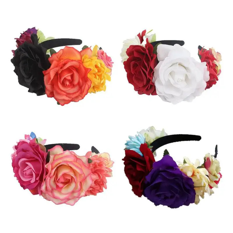 Christmas Halloween Multicolor Rose Flower Headband Cosplay Day of the Dead Wreath Crown Festival Mexican Headpiece
Christmas Halloween Multicolor Rose Flower Headband Cosplay Day of the Dead Wreath Crown Festival Mexican Headpiece