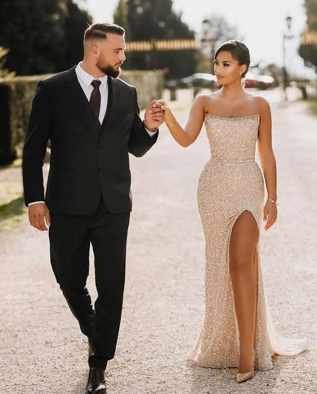 Champagne Strapless Sequin Mermaid Prom Dresses 2023 Sexy High Side Split Formal Evening Gown Vestidos Robe De Soiree
Champagne Strapless Sequin Mermaid Prom Dresses 2023 Sexy High Side Split Formal Evening Gown Vestidos Robe De Soiree
