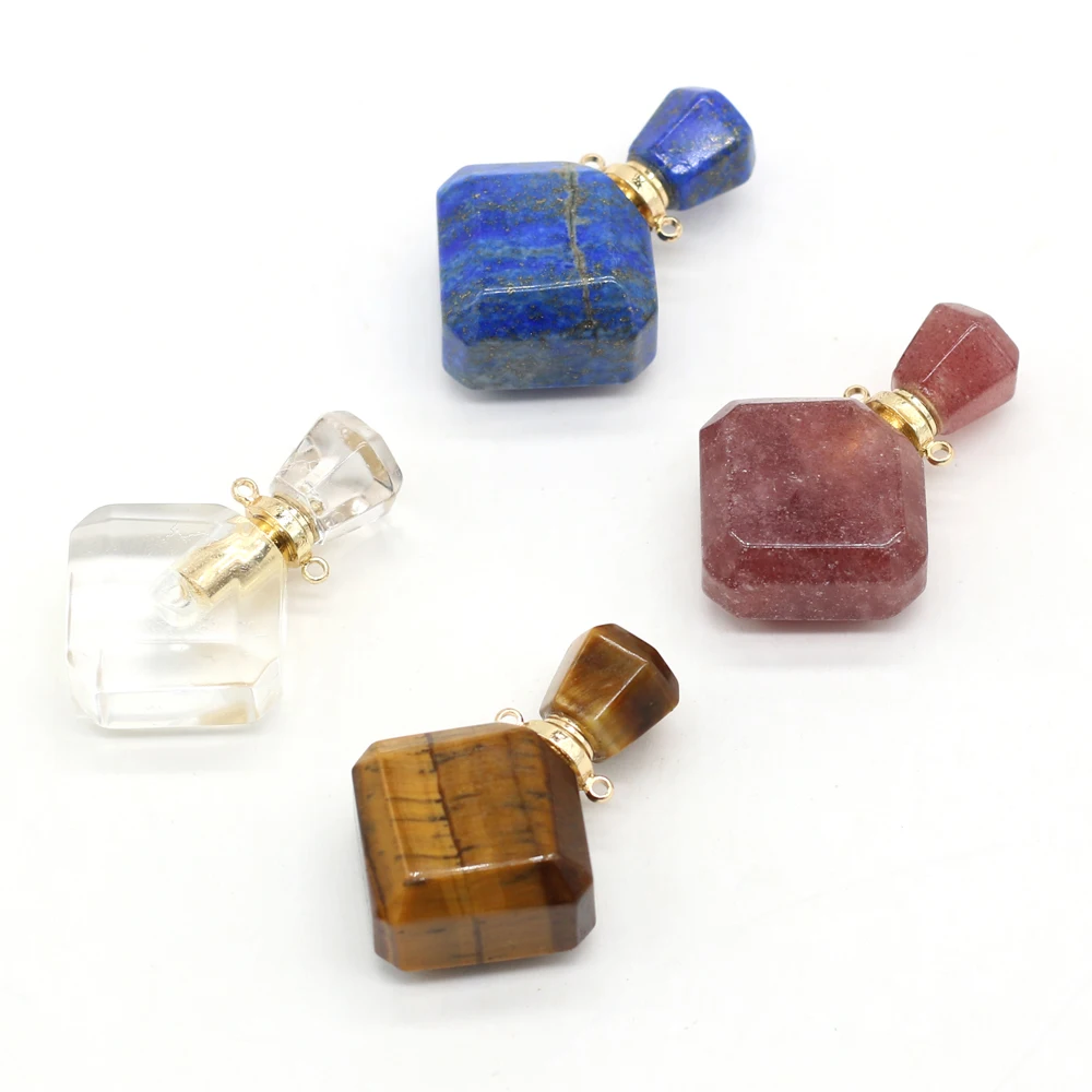 Natural Tiger Eye Stone Lapis Lazuli Strawberry Quartz Perfume Bottle Pendant for Jewelry Making DIY Necklace Accessories15x35mm
Natural Tiger Eye Stone Lapis Lazuli Strawberry Quartz Perfume Bottle Pendant for Jewelry Making DIY Necklace Accessories15x35mm