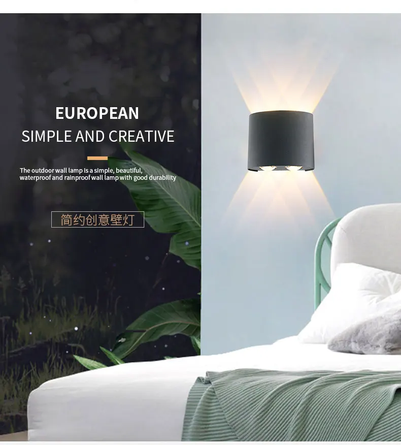 European balcony outdoor aluminum alloy wall lamp upper and lower luminous double head irradiation waterproof and dustproof
European balcony outdoor aluminum alloy wall lamp upper and lower luminous double head irradiation waterproof and dustproof