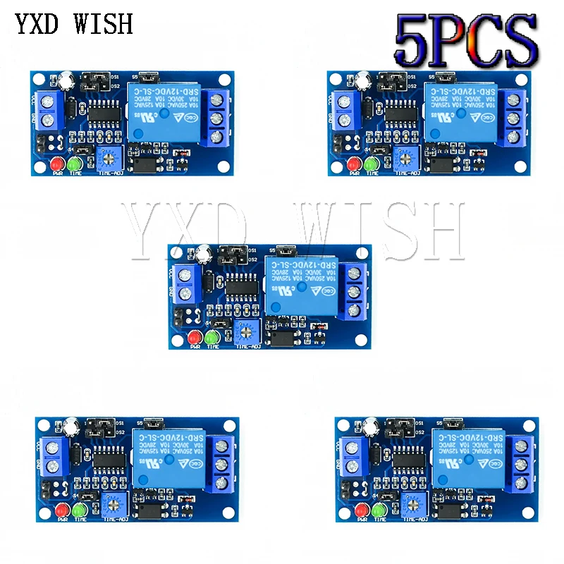 5pcs DC 12V Time Delay Relay Module Delay Turn On / Turn Off Relay Switch Board With Timer DC 12 V Volt Timing Relays Diy Kit
5pcs DC 12V Time Delay Relay Module Delay Turn On / Turn Off Relay Switch Board With Timer DC 12 V Volt Timing Relays Diy Kit