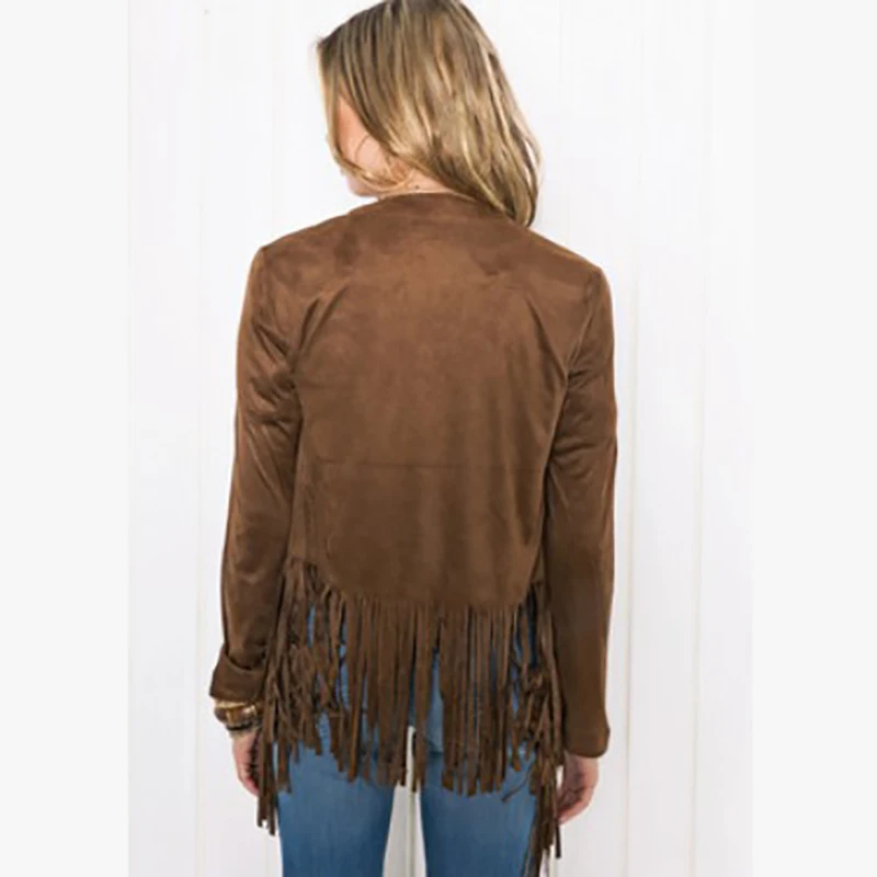 Autumn and winter new women's fashion all-match blouse hem tassel long-sleeved cardigan small coat cloak
Autumn and winter new women's fashion all-match blouse hem tassel long-sleeved cardigan small coat cloak