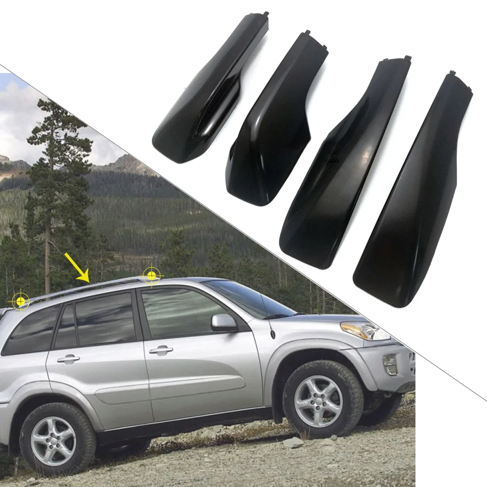 4 шт. черная накладка на крышу рейки замена крышки корпуса для Toyota RAV4 2001 2002 2003 2004 2005