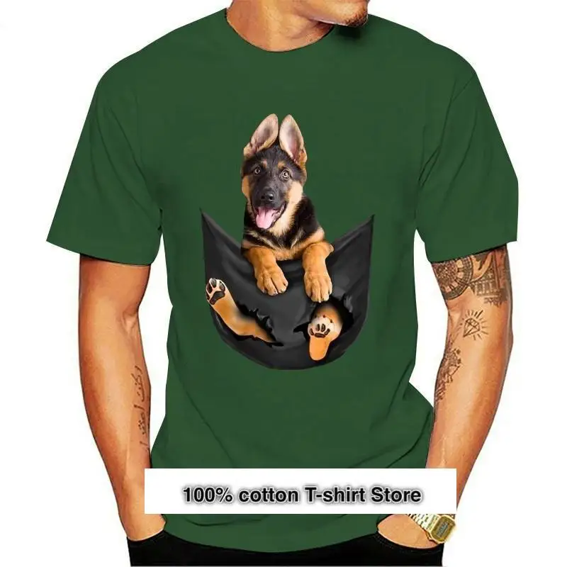New German Shepherd In Pocket T Shirt Dog Lovers Black Cotton Men Made in USA
New German Shepherd In Pocket T Shirt Dog Lovers Black Cotton Men Made in USA