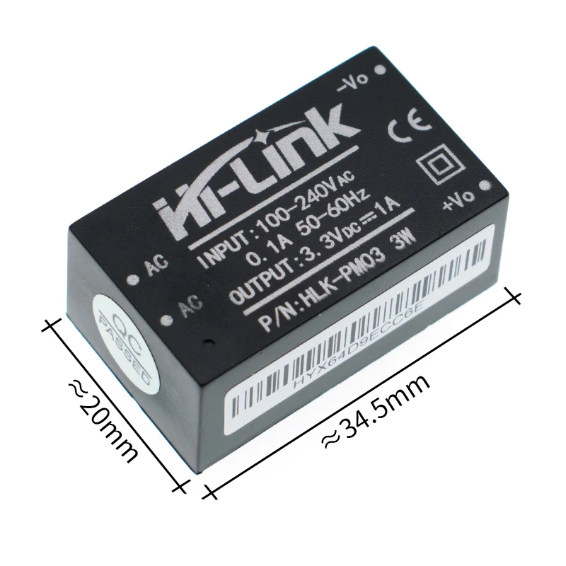 10 шт. HLK-PM03 3 Вт AC-DC 220 В до понижающий модуль питания Buck Интеллектуальный бытовой