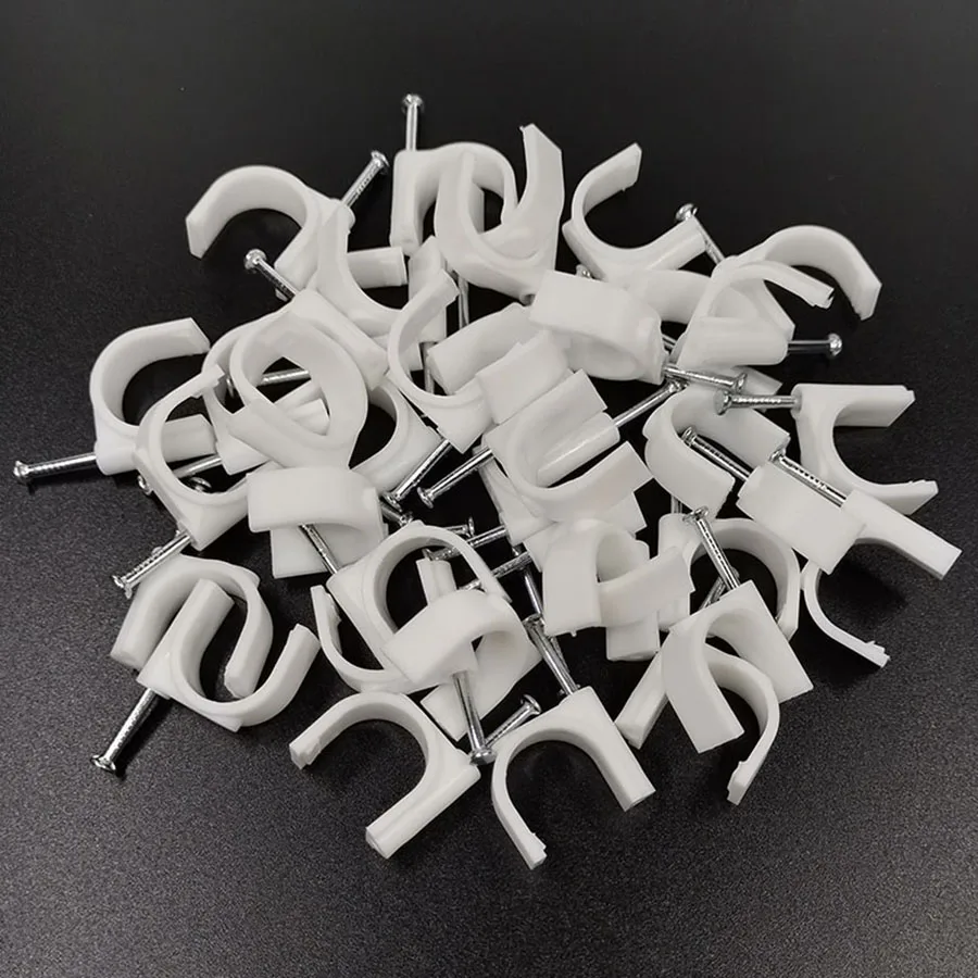 100PCS Round Cable Wire Clips 4/5/6/7/8/9/10/12mm Cable Management Electrical Wire Cord Tie Holder Circle Cable Clips
100PCS Round Cable Wire Clips 4/5/6/7/8/9/10/12mm Cable Management Electrical Wire Cord Tie Holder Circle Cable Clips