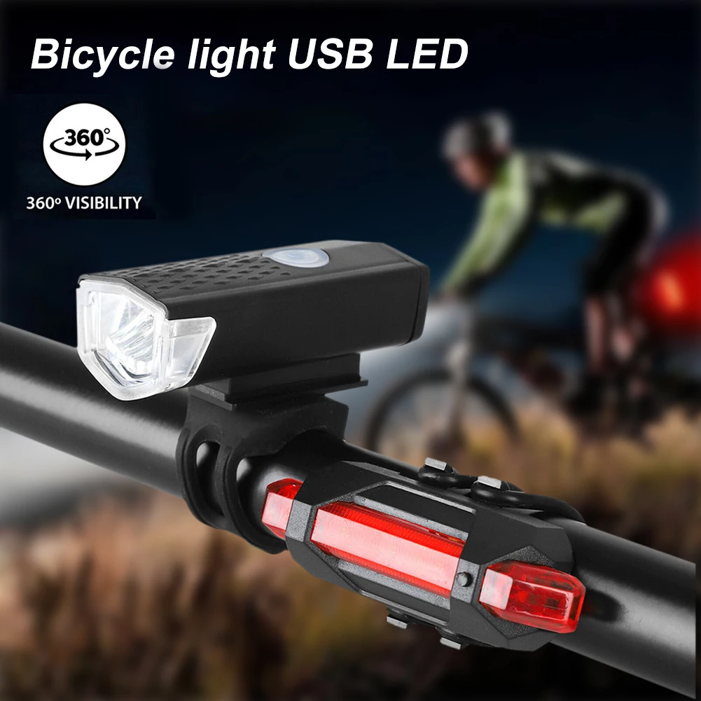 High Quality Bicycle Light USB Rechargeable LED Headlight Handlebar Mount 3 Modes Bike Light Front Rear Waterproof Bicycle Lamp
High Quality Bicycle Light USB Rechargeable LED Headlight Handlebar Mount 3 Modes Bike Light Front Rear Waterproof Bicycle Lamp