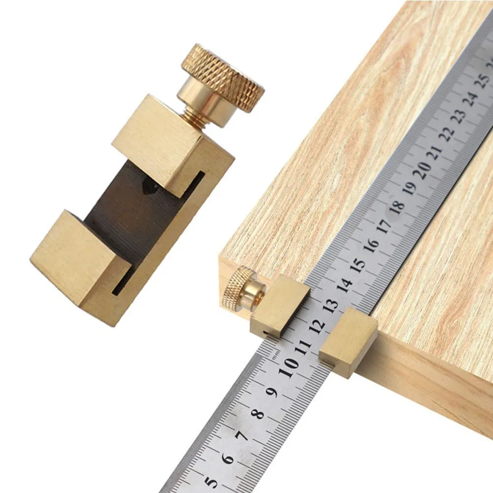 Brass Steel Ruler Positioning Block Woodworking Line Locator Stop Block DIY Measuring Tool with 300mm Steel Ruler
Brass Steel Ruler Positioning Block Woodworking Line Locator Stop Block DIY Measuring Tool with 300mm Steel Ruler