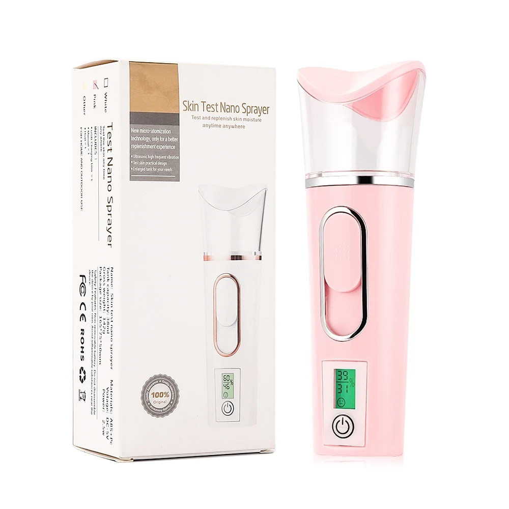 

2 In1 Portable Mini Facial Steamer Skin Test Nano Mister Spray Face Mist Sprayer Deep Hydrating USB Skin Care Body Nebulizer