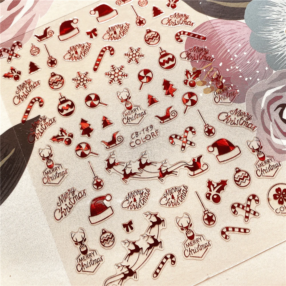 CB-142-143-144 Christmas tree Santa Claus 3D Back glue Nail decal Nail sticker Nail decoration Nail art Nail tool Nail ornament
CB-142-143-144 Christmas tree Santa Claus 3D Back glue Nail decal Nail sticker Nail decoration Nail art Nail tool Nail ornament
