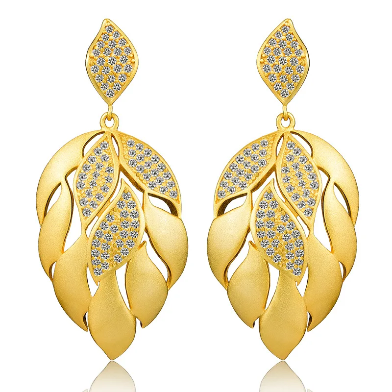 Aster Petal Zircon Sterling Silver S925 Female Earrings 210323-36 
Aster Petal Zircon Sterling Silver S925 Female Earrings 210323-36