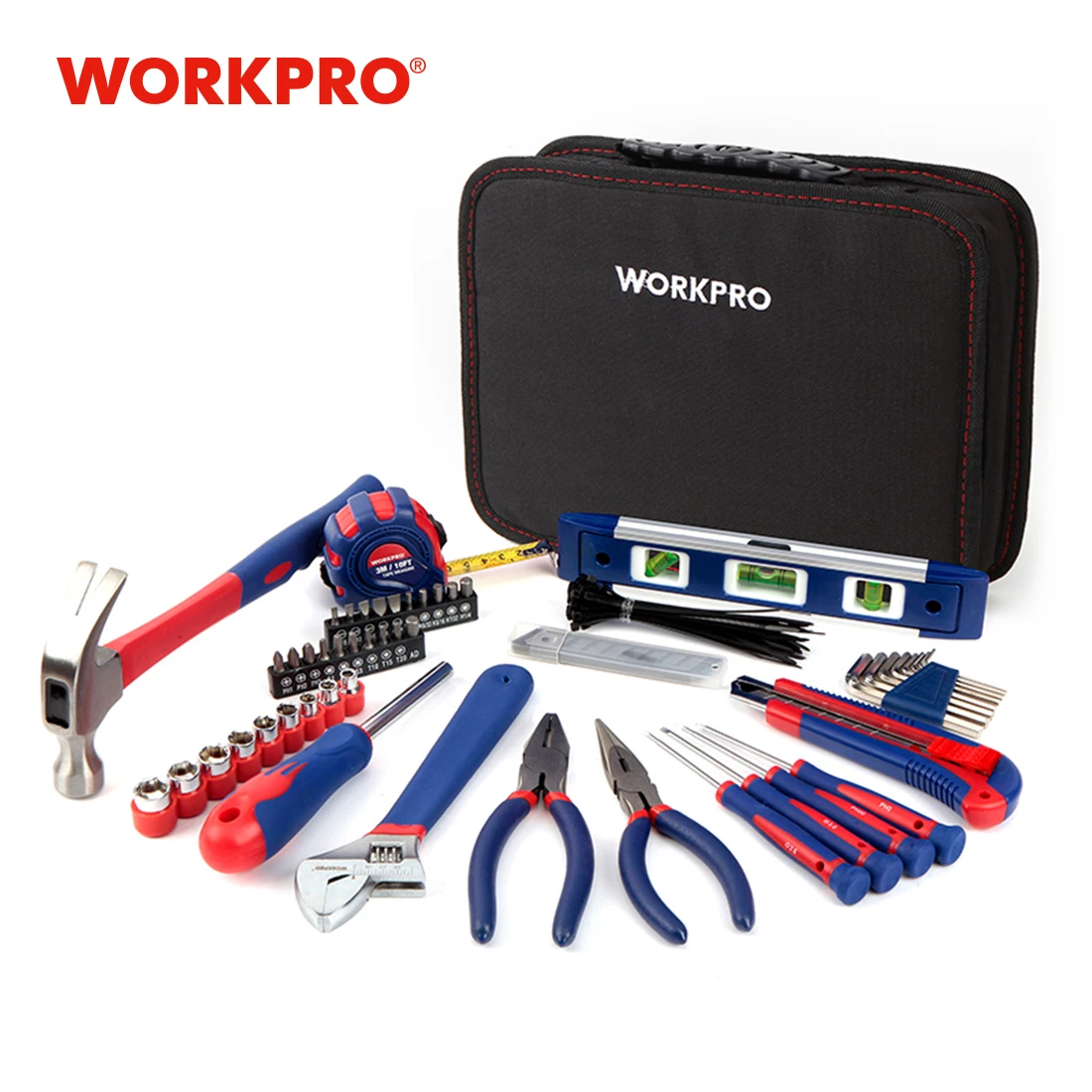 Набор инструментов WORKPRO 100 шт. для дома, набор кухонных механических инструментов, плоскогубцы, отвертки, розетки, гаечные ключи, молоток, нож
Набор инструментов WORKPRO 100 шт. для дома, набор кухонных механических инструментов, плоскогубцы, отвертки, розетки, гаечные ключи, молоток, нож