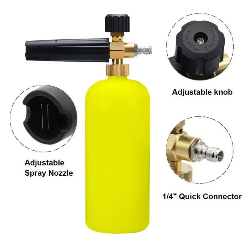 High Pressure Soap Foamer Snow Foam Lance Foam Cannon Foam Gun Nozzle Car Clean Foam Wash Foam Generator For Karcher Car Washer
High Pressure Soap Foamer Snow Foam Lance Foam Cannon Foam Gun Nozzle Car Clean Foam Wash Foam Generator For Karcher Car Washer