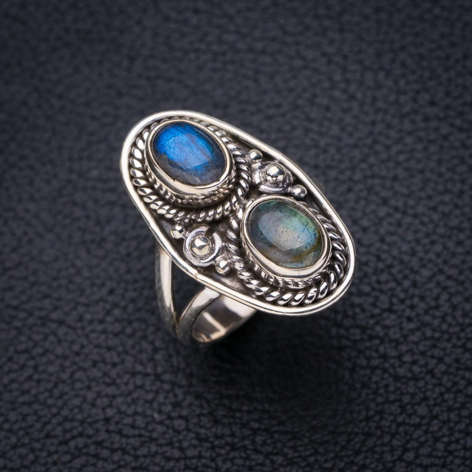 StarGems Natural Blue Fire Labradorite Handmade 925 Sterling Silver Ring 7 E7181 
StarGems Natural Blue Fire Labradorite Handmade 925 Sterling Silver Ring 7 E7181