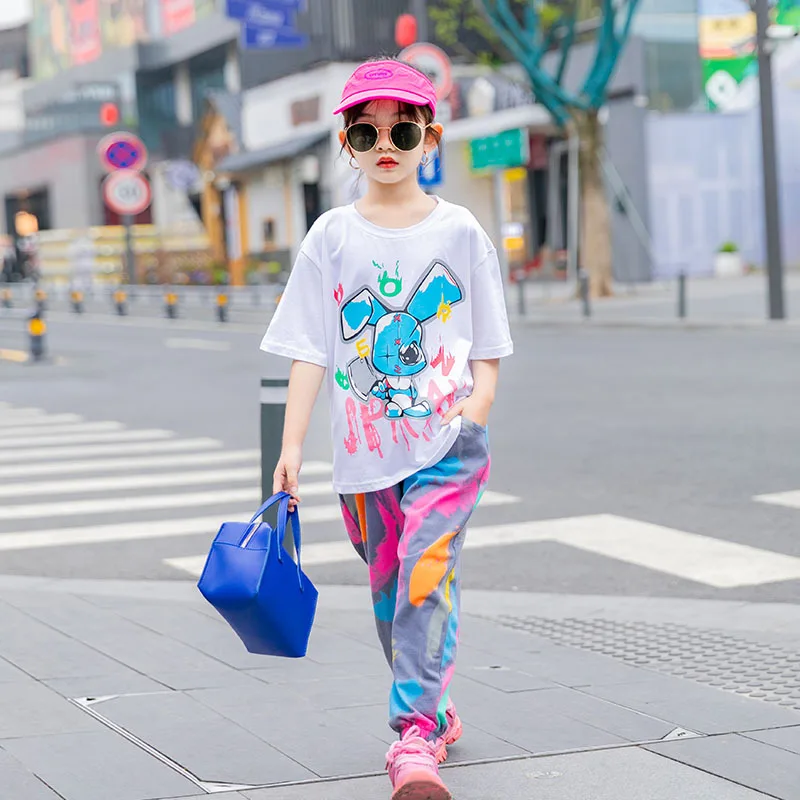 Girls Suits T-shirt+Pants 2pcs Kids Cotton Tracksuit 2021 Lovely Spring Summer Uniforms Sport Teenagers Outwear Children Sets
Girls Suits T-shirt+Pants 2pcs Kids Cotton Tracksuit 2021 Lovely Spring Summer Uniforms Sport Teenagers Outwear Children Sets
