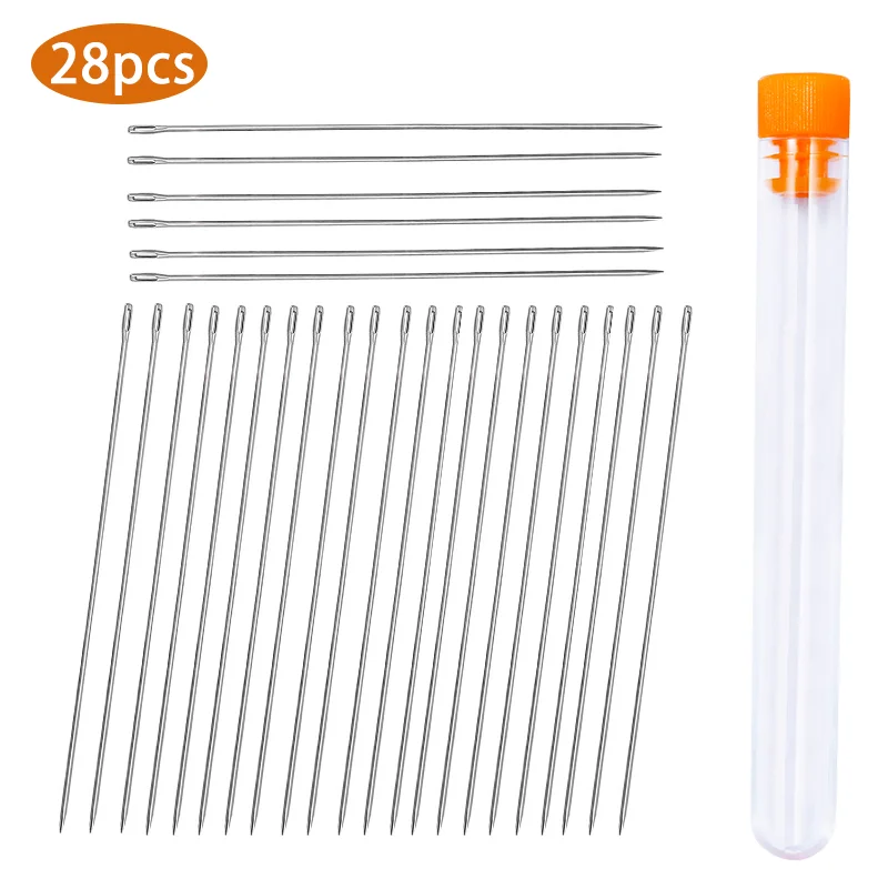 LMDZ 28 PCS Steel Large Big Eye Embroidery Long Straight Beading Sewing Needles Assorted Size Jewelry Tool With Needle Bottle
LMDZ 28 PCS Steel Large Big Eye Embroidery Long Straight Beading Sewing Needles Assorted Size Jewelry Tool With Needle Bottle