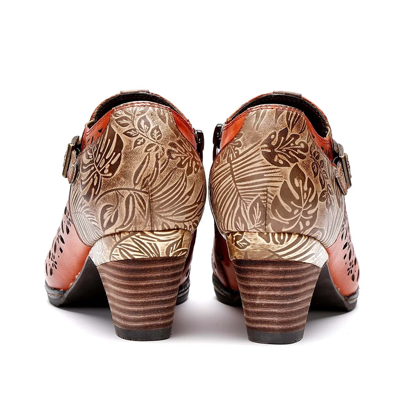 Туфли-лодочки женские из натуральной кожи на высоком каблуке 5 см | Обувь