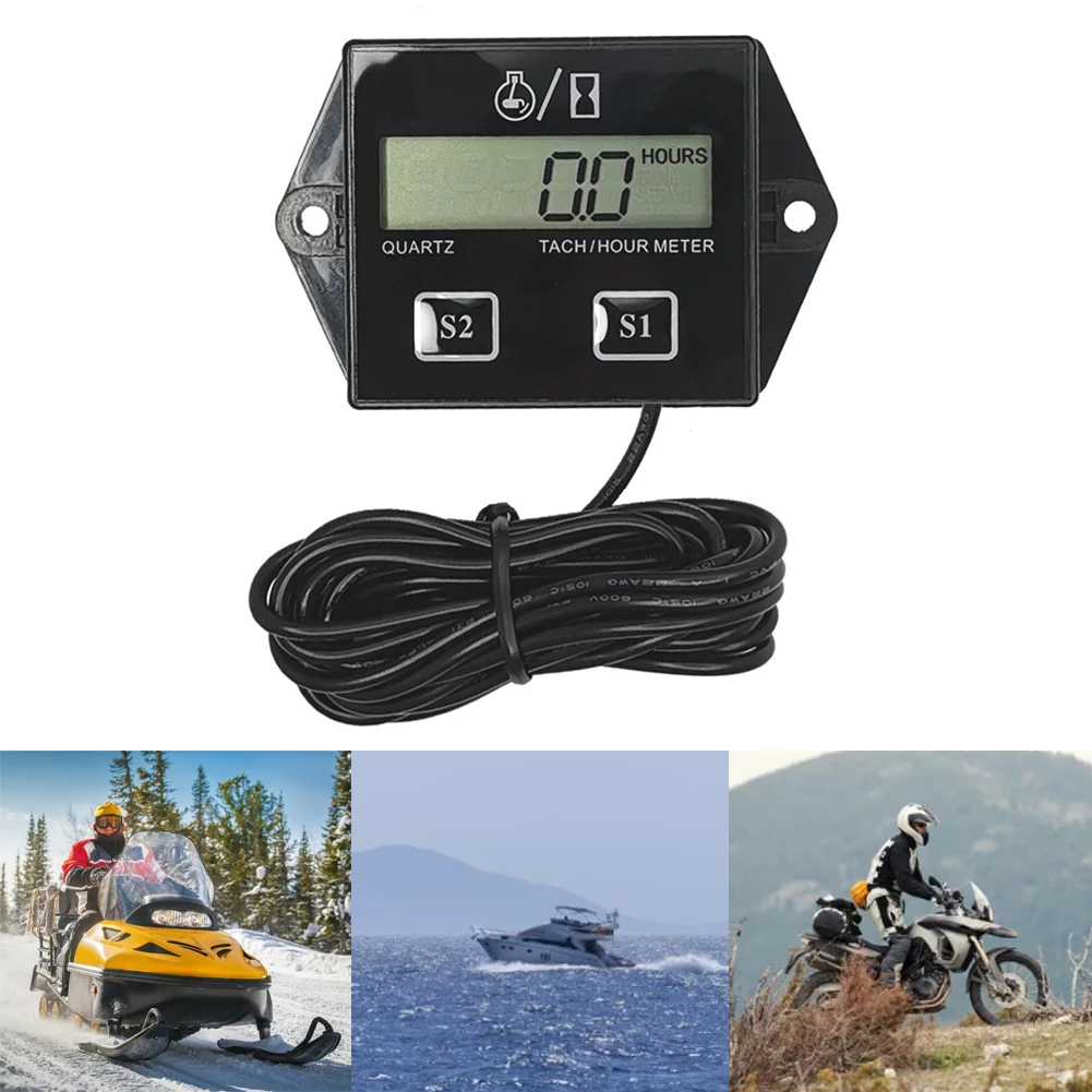 Digital Hour Meter Tachometer Maintenance Reminder Battery Replaceable for Lawn Mower Tractor Generator Marine Outboard ATV
Digital Hour Meter Tachometer Maintenance Reminder Battery Replaceable for Lawn Mower Tractor Generator Marine Outboard ATV