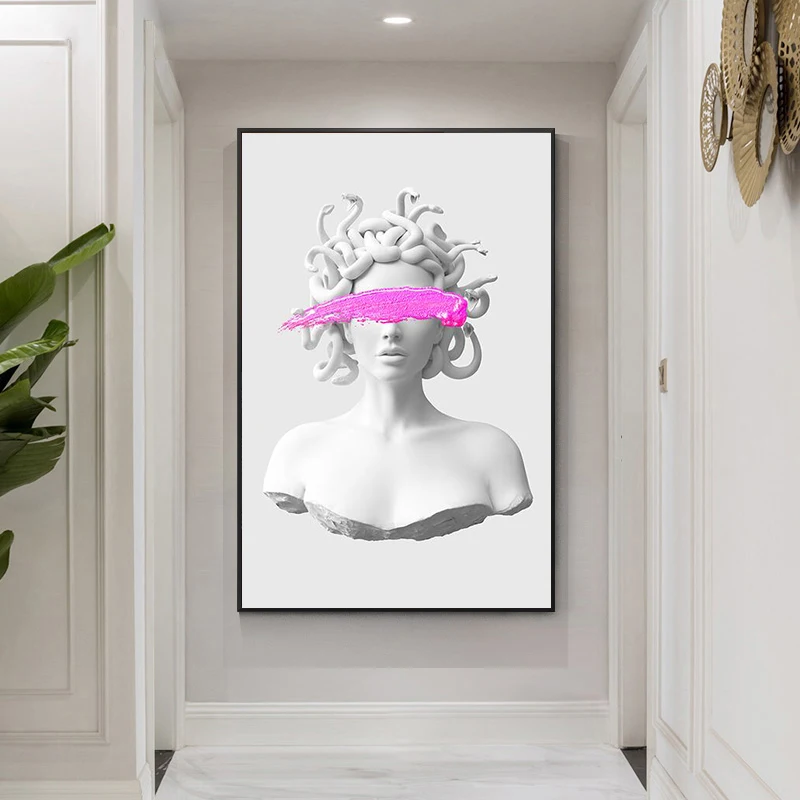 Street Greysgraffiti Medusa Plaster Sculpture Art Posters and Prints Living Room Wall Art Pictures Home Decor Cuadros
Street Greysgraffiti Medusa Plaster Sculpture Art Posters and Prints Living Room Wall Art Pictures Home Decor Cuadros