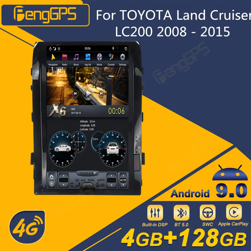 For TOYOTA Land Cruiser LC200 2008 - 2015 Android Car Radio Tesla Screen 2Din Stereo Receiver Autoradio Multimedia DVD Player
For TOYOTA Land Cruiser LC200 2008 - 2015 Android Car Radio Tesla Screen 2Din Stereo Receiver Autoradio Multimedia DVD Player