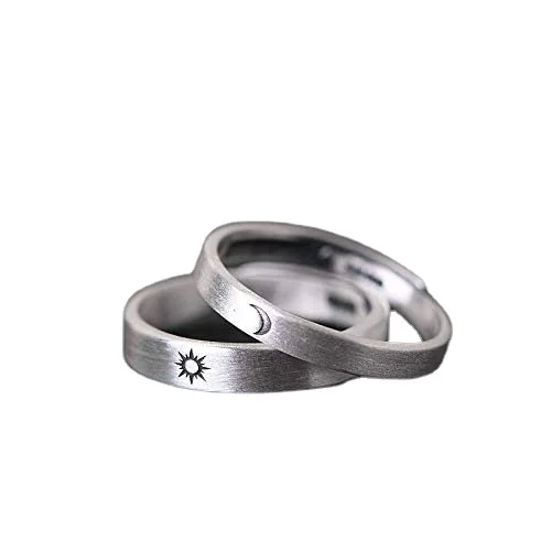 Wollet S925 Silver Ring Couple Men and Women Girlfriends Sun Moon Handmade Adjutable Size
Wollet S925 Silver Ring Couple Men and Women Girlfriends Sun Moon Handmade Adjutable Size
