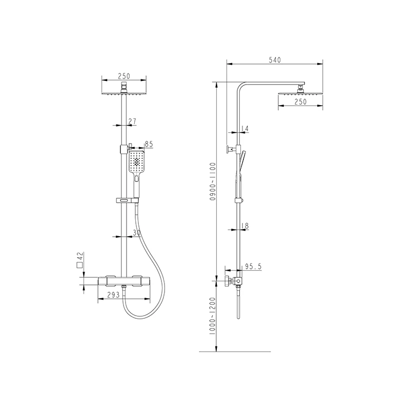 thermostatic rain shower with waterfall shower set for bathroom chrome 
thermostatic rain shower with waterfall shower set for bathroom chrome